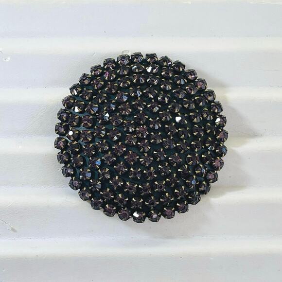 Antique Brooch 1918-20s Edwardian Amethyst Rhinestone Czech Pin Art Deco - Picture 5 of 16